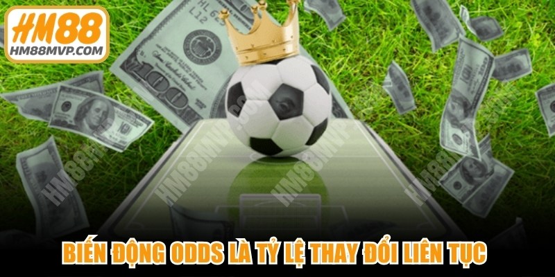 Biến động odds là tỷ lệ thay đổi liên tục trong quá trình trận đấu diễn ra